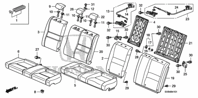 Rear Seat (2) for 2011 Honda Civic #0