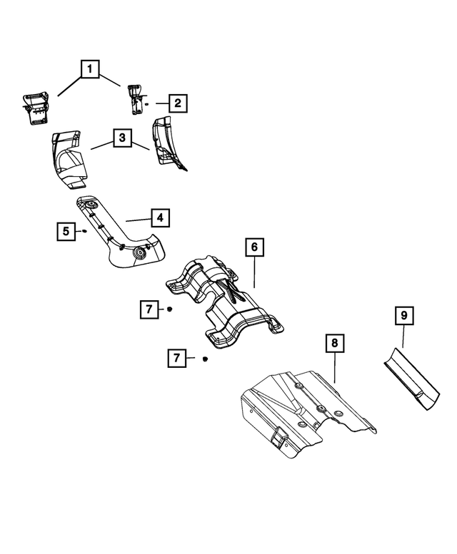 5065767AC - : Exhaust Shield, All Wheel Drive for Mopar Image