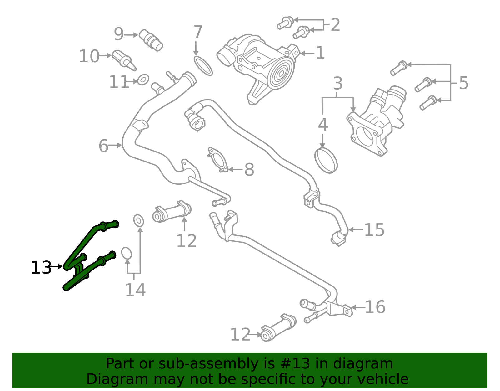 Genuine Engine Coolant Pipe for 2015-2022 Volvo | Part# 31368529 | Over ...