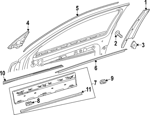 Exterior Trim - Front Door for 2021 Mercedes-Benz GLB35 AMG #0