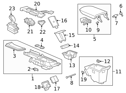 Center Console for 2020 Cadillac XT5 #7