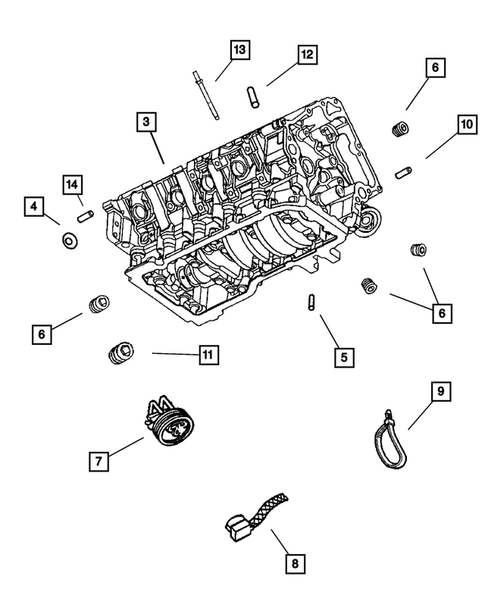 Cylinder Block for 2004 Jeep Grand Cherokee #0