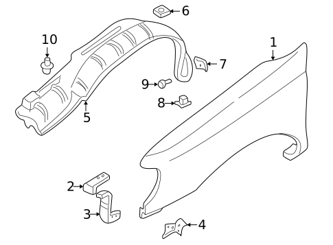 Fender & Components for 2004 Nissan Frontier #0