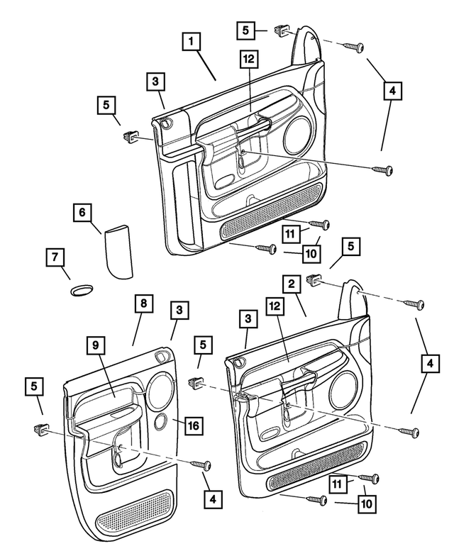 5GU751L5AE - : Front Door Trim Panel, Left for Mopar Image