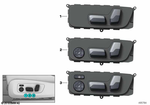 61315A99E31 - Vehicle Electrical System: Seat Adjustment Switch, Left for BMW Image