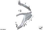 41007298172 - Bodywork: Right Rear Side Panel for BMW: 320i, 320iX, 328d, 328dX, 328i, 328iX, 330e, 330i, 330iX, 335i, 335iX, 340i, 340iX, Hybrid 3 Image image