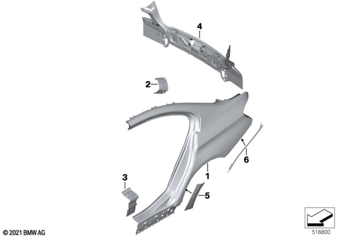 Body-Rear Body for 2014 BMW 335i #3