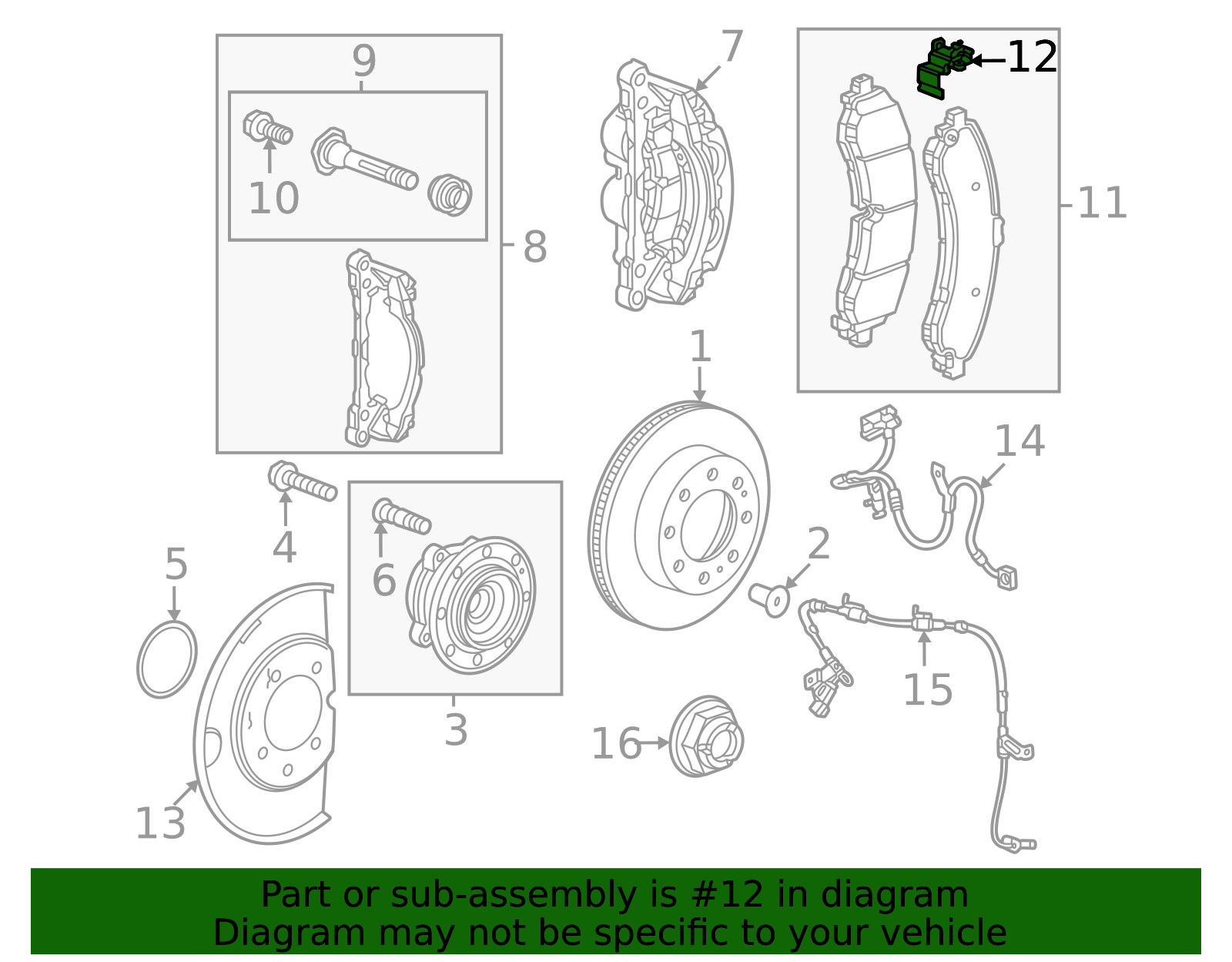 2022-2025 GM Front Disc Brake Pad Retaining Spring 84784304 GM ...