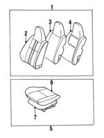 710731G460E0 - Body: 1997 Toyota Tercel - Seat Back Cover for Toyota: Tercel Image