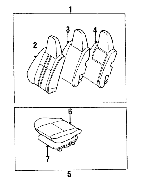 Front Seat Components for 1998 Toyota Tercel #0