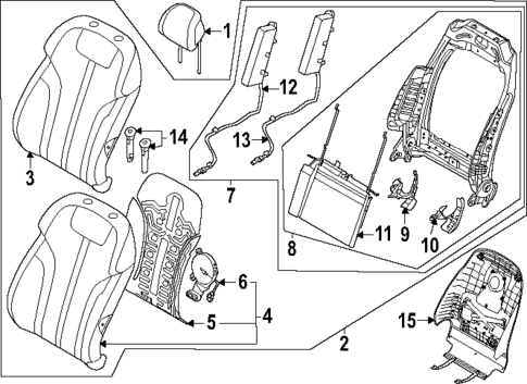 Driver Seat Components for 2025 Genesis GV80 Coupe #1