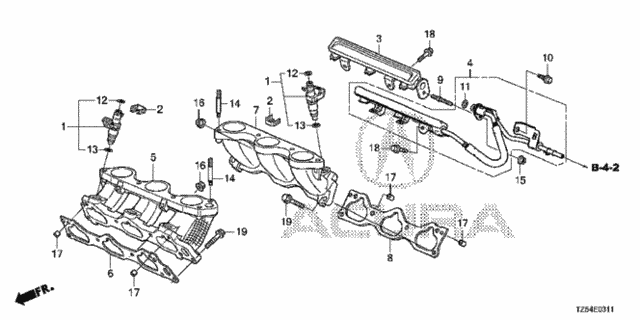 Fuel Injector (3.0L) for 2017 Acura MDX #0
