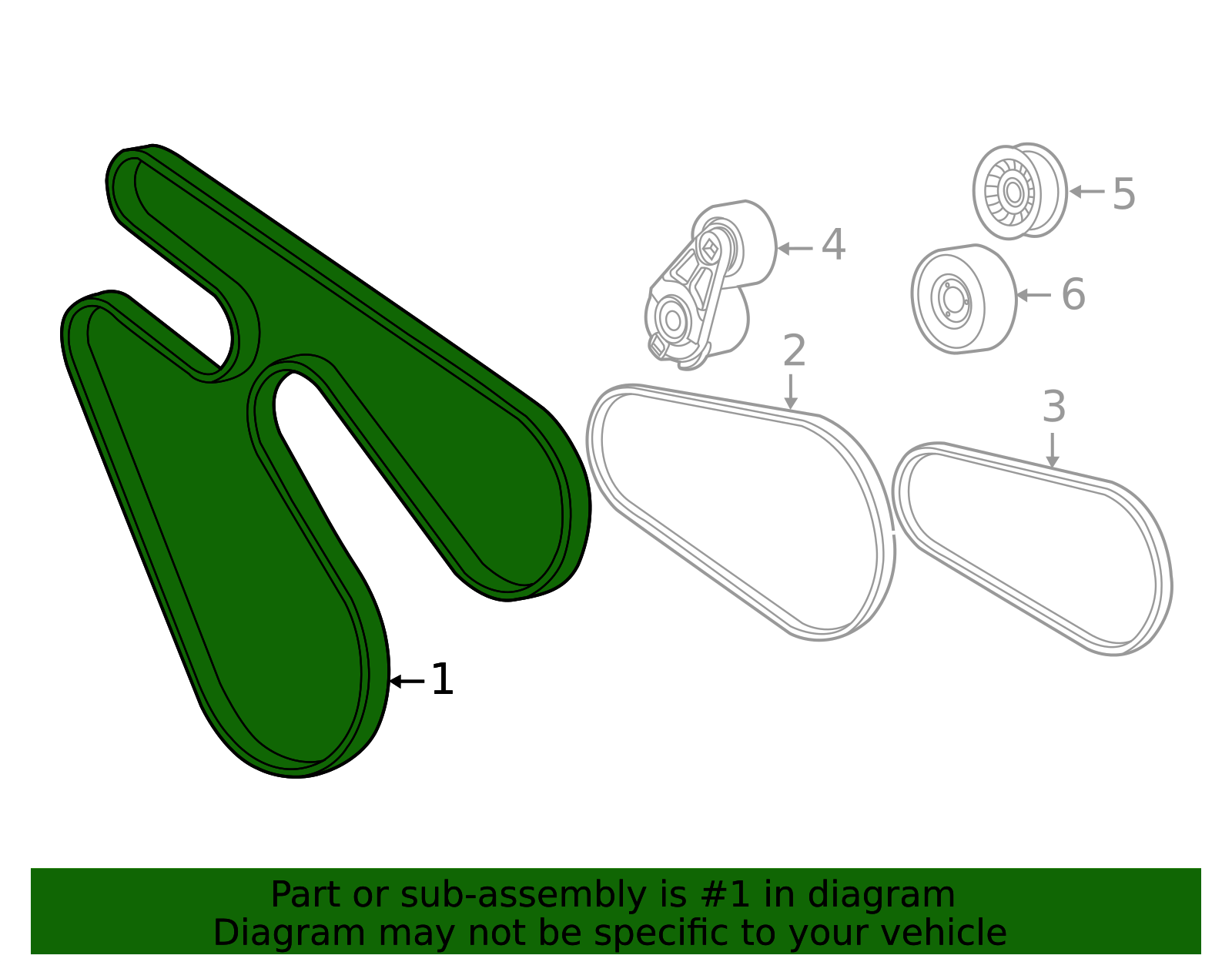 2014-2018 GM V-Ribbed Serpentine Belt 12637352 | TascaParts.com