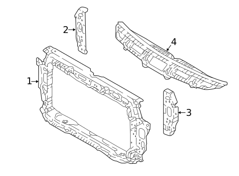 Radiator Support for 2020 Kia Rio #0