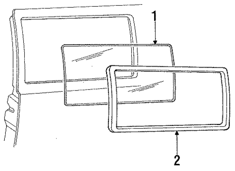 Glass - Side Panel for 1985 Ford E-250 Econoline #6