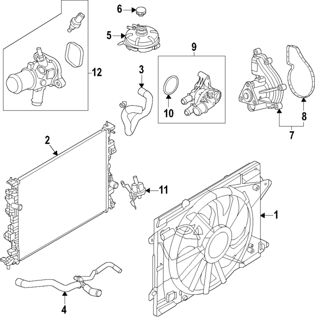 GN1Z8592C - : Thermostat Housing for Ford Image