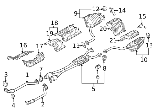 Exhaust Components for 2015 Kia K900 #0