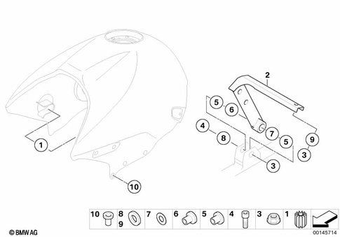 Fuel Container with Filler Pipe for 2005 BMW-Motorrad R 1150 R #0