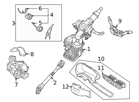 Steering Column Assembly for 2023 Kia Seltos #0