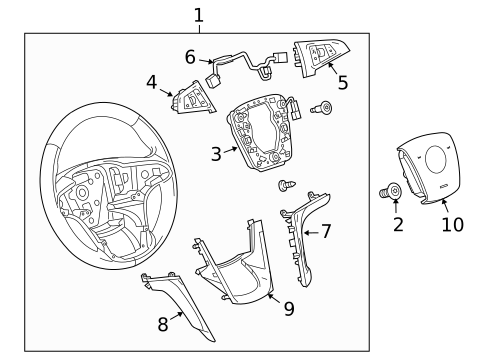 Steering Wheel & Trim for 2012 Buick Regal #0