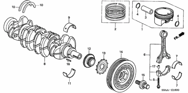 Piston - Crankshaft for 2006 Honda CR-V #0