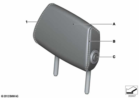 Head Rests Rear for 2014 BMW 320iX #1