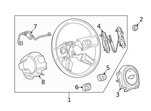 Steering Wheel & Trim for 2006 Chevrolet SSR #0