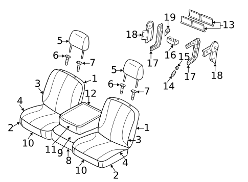 Front Seat Components for 2004 Dodge Ram 2500 #6