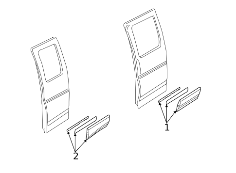 Exterior Trim - Side Door for 2001 GMC Savana 2500 #1