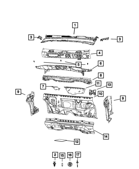 Cowl and Dash Panel for 2023 Jeep Compass #0