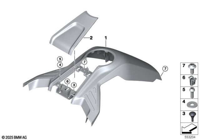 52537703580 - Frame and Mounting Parts: Rubber Support -  for BMW-Motorrad Image
