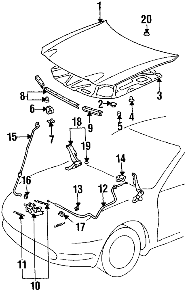 9048015020 - : Grommet(For Hood Support Rod) for Toyota Image