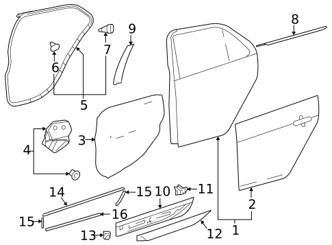 Door & Components for 2017 Toyota Yaris #0