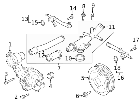 Water Pump for 2018 Lincoln MKZ #0