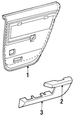 J476AA2 - Body: Rear Door Trim for Chrysler: Fifth Avenue | Dodge: Diplomat Image