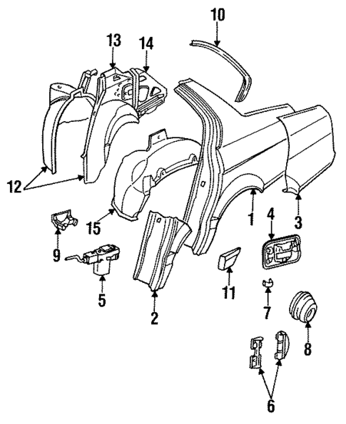 Quarter Panel & Components for 1989 BMW 735iL #0