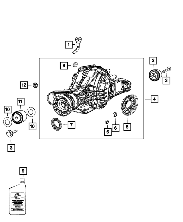 68210544AA - Rear Axle; 230 MM; Differential and Drive Line: Rear Axle Differential for Mopar Image image