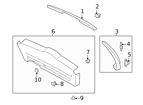 Interior Trim for 2005 Subaru Forester #0
