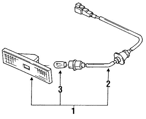 Side Marker Lamps for 1991 Mazda Protege #0