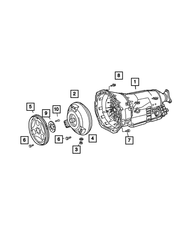 RL104552AA - Automatic Transmission 5 Speed [DGJ]: Automatic Transmission for Mopar Image