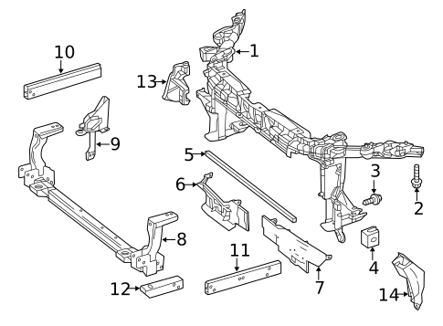 Radiator Support for 2016 Mercedes-Benz B 250e #0