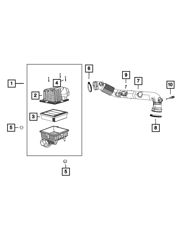 68350283AB - Fuel and Accelerator Pedal: Air Cleaner for Mopar Image