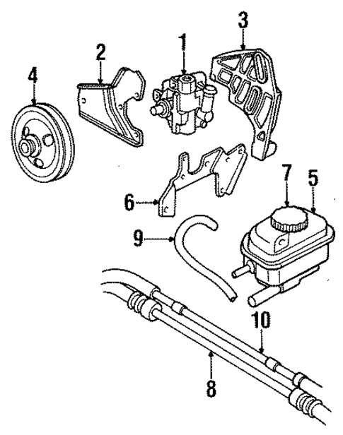 Pump & Hoses for 1996 Dodge Stratus #0