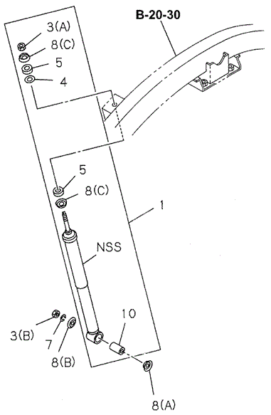 Rear Shock Absorber for 1997 Honda Passport #0