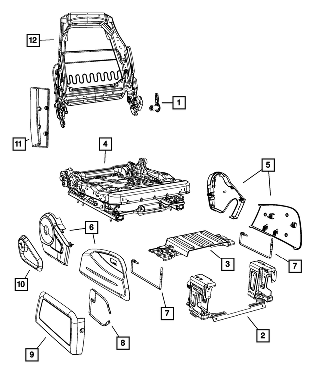 1AW56DK5AA - Interior Trim: Seat Riser Shield for Mopar Image