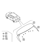 7MU76LXHAA - : Lift-Gate Applique, Left for Dodge: Hornet Image