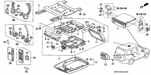 DVD System (-'05) for 2005 Honda Pilot #0