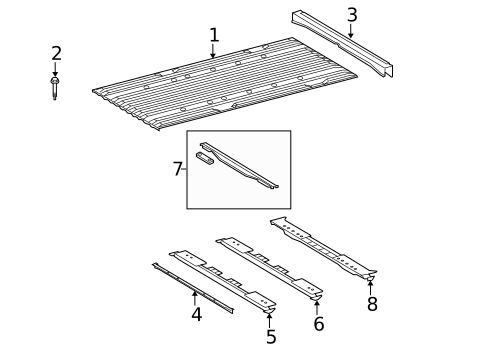 Floor - Pick UP Box for 2010 Toyota Tundra #1