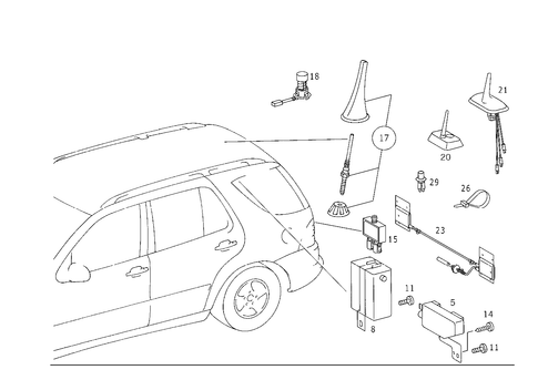 Antenna for 2003 Mercedes-Benz ML55 AMG #0