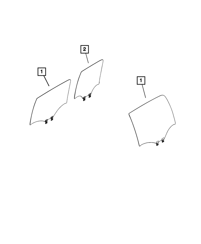 68700354AA - : Rear Door Glass, Right for Mopar Image